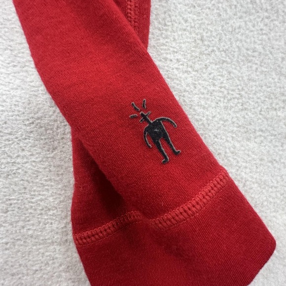Smartwool Base Layer Shirt Mens Medium Red Merino Wool Long Sleeve Outdoors - Picture 5 of 13